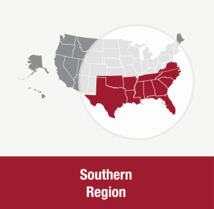 UUA Southern Region map